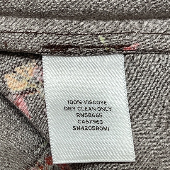 Something Navy Midi Slip Brown Floral Multicolored Skirt. Sz M - Picture 7 of 9